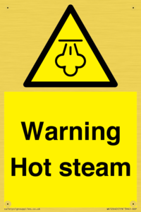Warning Hot steam